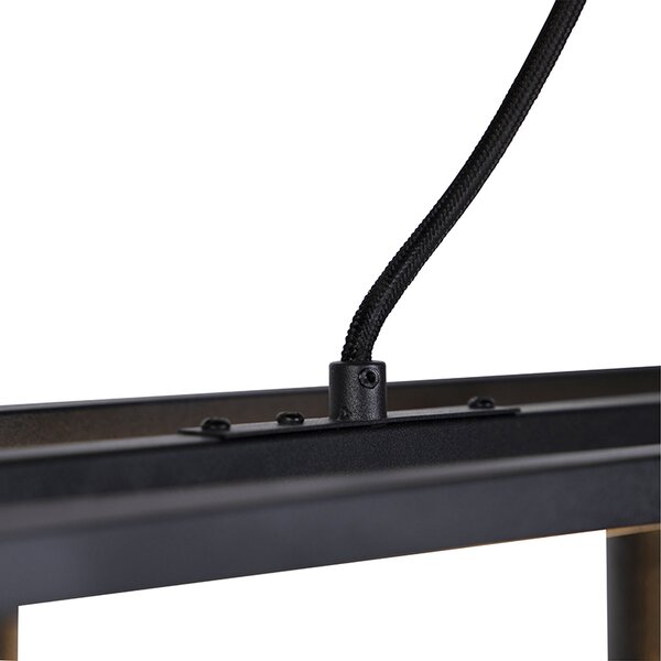 Inteligentna lampa wisząca industrialna czarna z 4 żarówkami Wi-Fi A60 - Cage