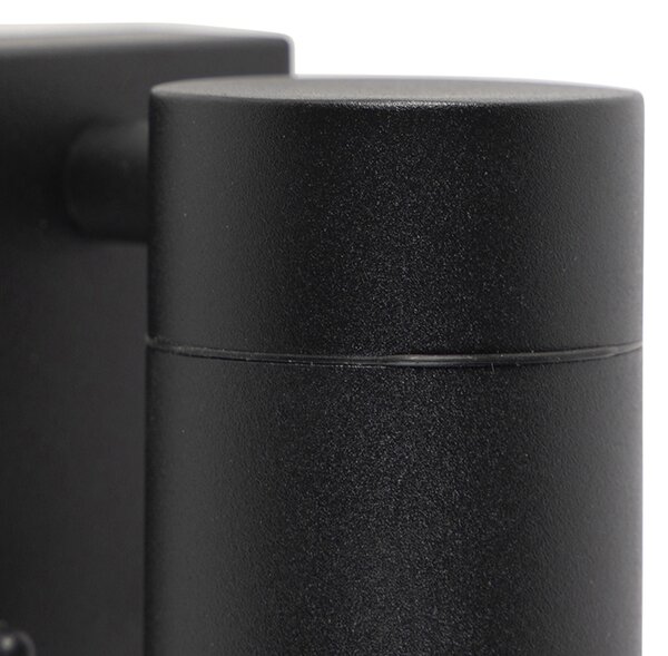 Lampa ścienna zewnętrzna czarna z czujnikiem ruchu IP44 - Solo
