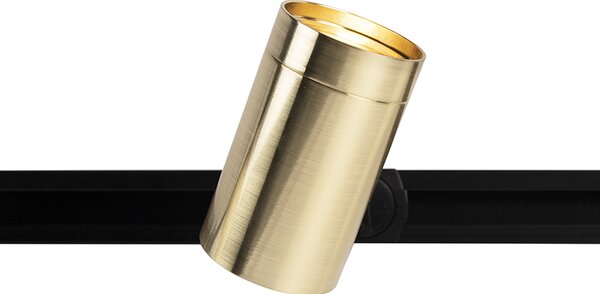 Nowoczesny system oświetlenia szynowego z 3 reflektorami, złoty, 1-fazowy - Iconic Jeana