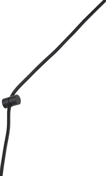 Lampa wisząca czarna z wtyczką i brązowym kloszem z białym wnętrzem 31,5 cm - Cavalux