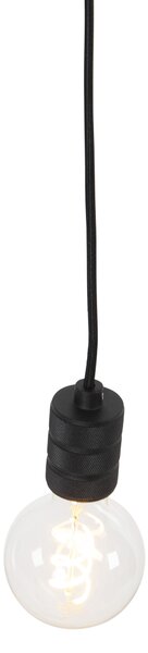 Designerska lampa wisząca czarna z wtyczką - Cavalux
