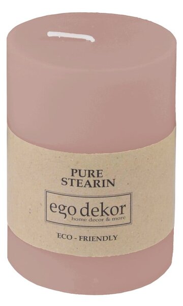 Jasnoróżowa świeczka Eco candles by Ego dekor Friendly, 37 h