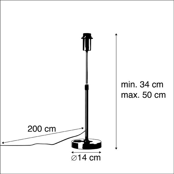 Lampa stołowa czarna regulowana - Parte