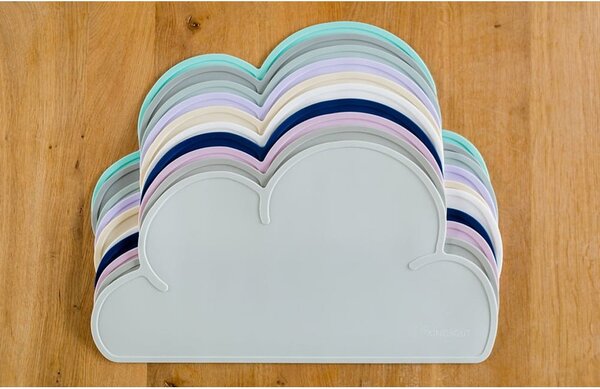 Ciemnoszara silikonowa mata stołowa Kindsgut Cloud, 49x27 cm