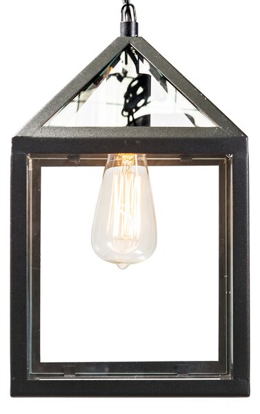 Industrialna lampa wisząca zewnętrzna czarna IP23 - Amsterdam