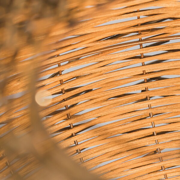 Rustykalna lampa wisząca brązowy rattan - Hatch 45