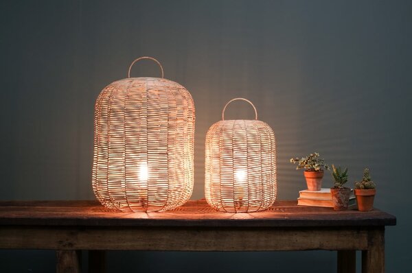 Wiklinowa lampa stołowa Nkuku Noko, wys. 65 cm