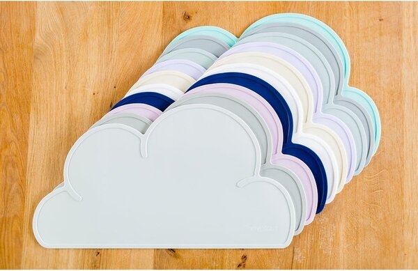 Ciemnoszara silikonowa mata stołowa Kindsgut Cloud, 49x27 cm