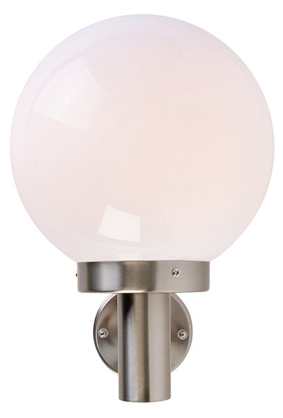 Nowoczesna lampa ścienna zewnętrzna stal nierdzewna IP44 - Sfera