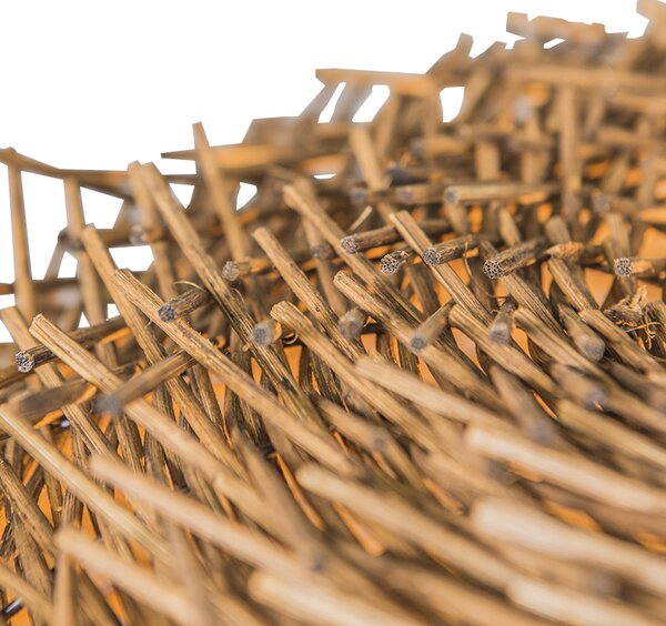 Rustykalna lampa wisząca brązowy rattan - Hatch 45