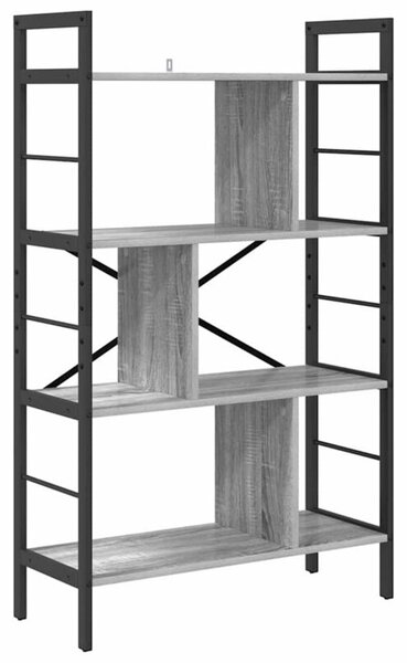 Półka na książki szary sonoma 75 x 30 x 123,5 cm