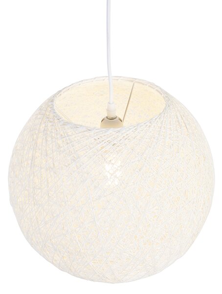 Rustykalna lampa wisząca biała 35 cm - Corda