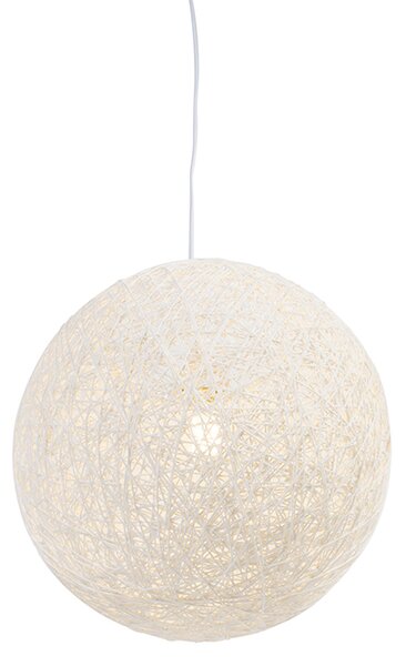 Rustykalna lampa wisząca biała 35 cm - Corda