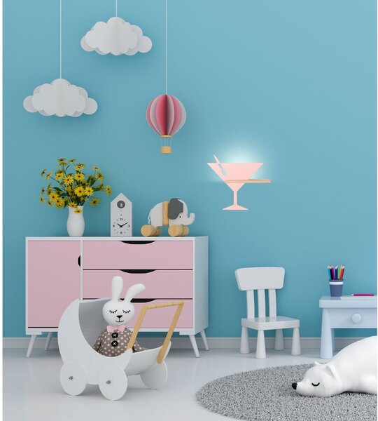Różowy kinkiet LED Piccolo – Candellux Lighting