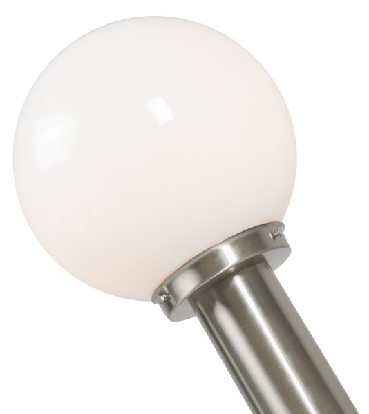 Nowoczesna lampa ogrodowa słupkowa ze stali nierdzewnej 50 cm - Sfera