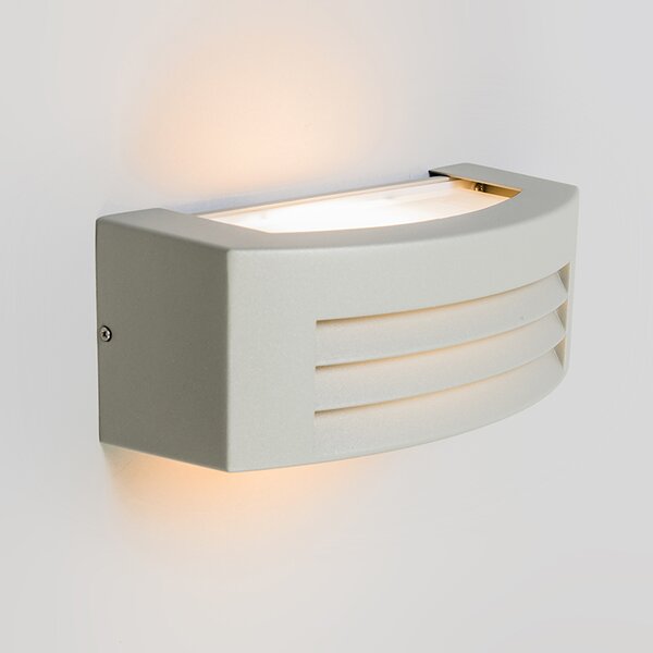 Nowoczesna lampa ścienna szara IP44 - Hurricane 1