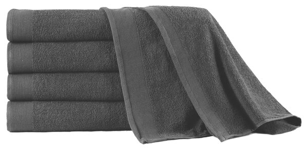 Ręczniki kąpielowe, 5 szt, bawełna 450 g/m², 100x150 cm, czarne