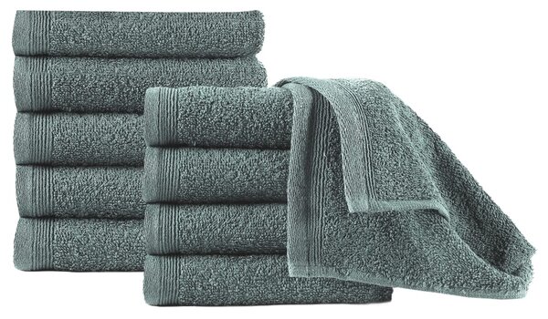 Ręczniki hotelowe 10 szt., bawełna, 450 g/m², 30x50 cm, zielone