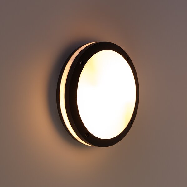 Lampa ścienna i sufitowa ciemnoszara 2-punktowa IP54 - Glow