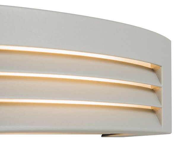 Nowoczesna lampa ścienna szara IP44 - Hurricane 1