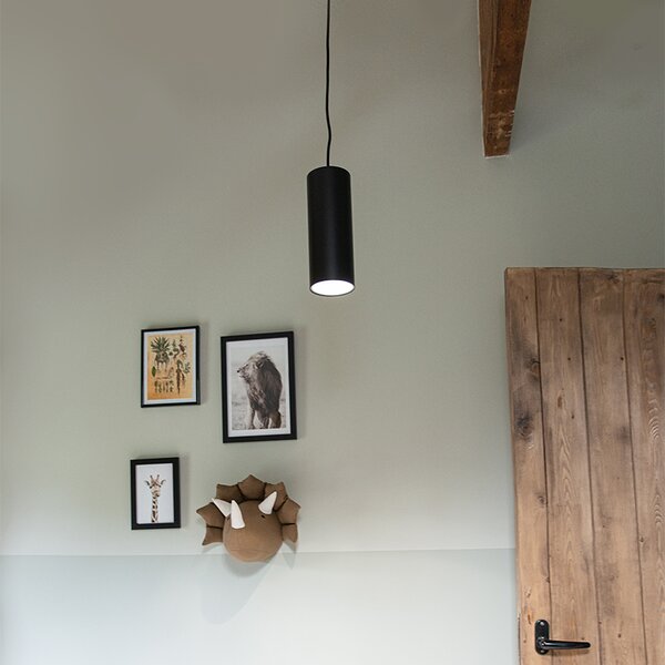 Designerska lampa wisząca czarna - Tubo