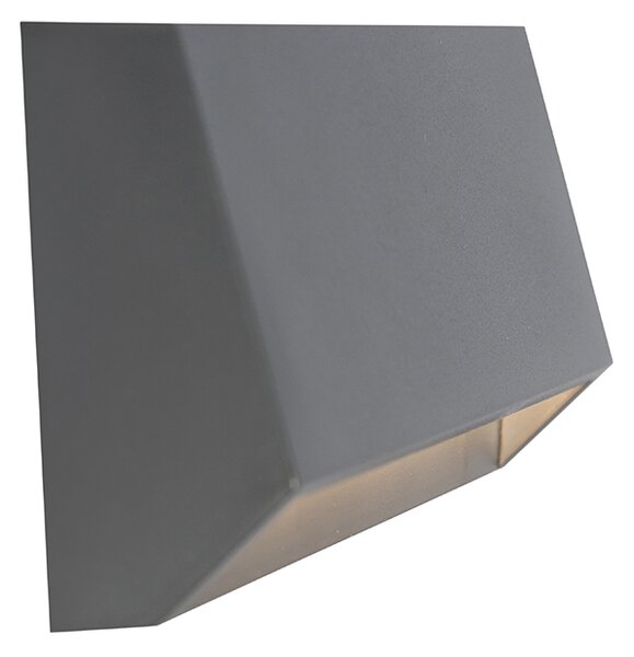 Nowoczesna lampa ścienna zewnętrzna ciemnoszara w komplecie z LED IP65 - Sandstone 2