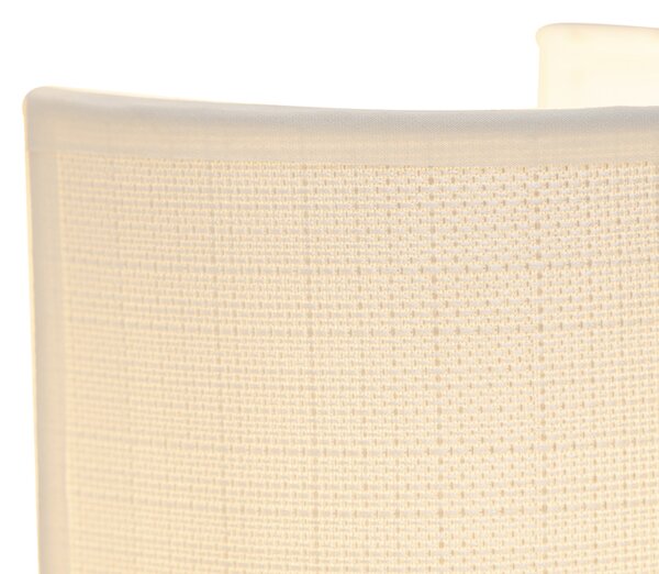 Nowoczesna lampa ścienna biała - Simple Drum Jute