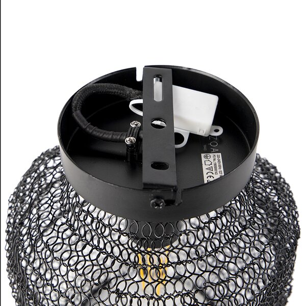 Orientalna lampa sufitowa czarna - Nidum Bene