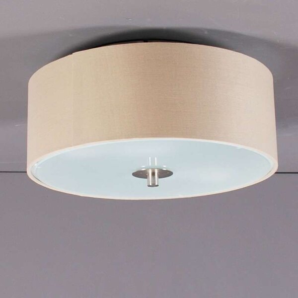 Rustykalna lampa sufitowa beżowa 30 cm - Drum