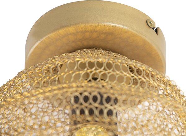Orientalna lampa sufitowa złota - Nidum Bene