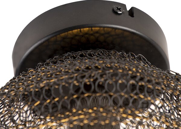 Orientalna lampa sufitowa czarna - Nidum Bene