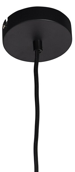 Lampa wisząca z abażurem z aksamitu w kolorze pawia ze złotem 40 cm - Combi