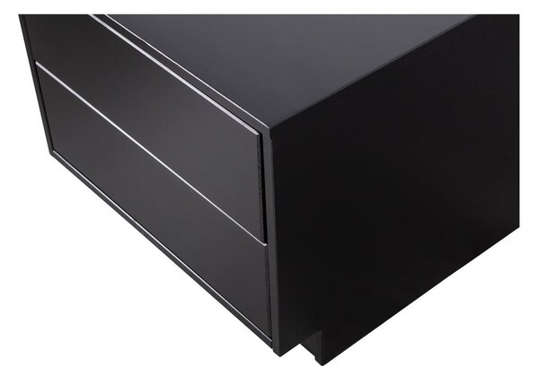 Czarna modułowa szafka pod TV z litego drewna sosnowego 50x40 cm Finca – WOOOD