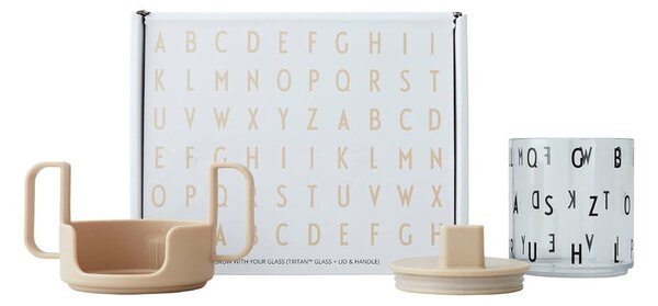 Beżowy kubek dla dzieci Design Letters Grow With Your Cup