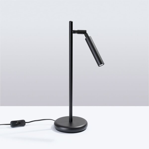 Czarna lampa stołowa (wysokość 43 cm) Fideus – Sollux