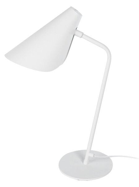 Biała lampa stołowa SULION Lisboa, wys. 45 cm