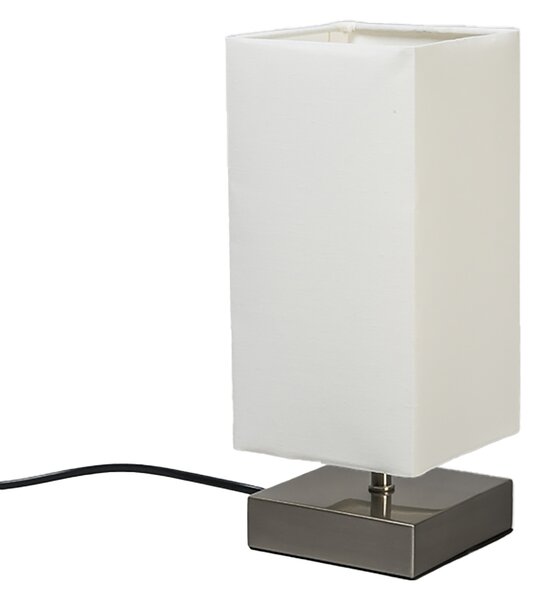 Nowoczesna lampa stołowa biała ze stali - Milo