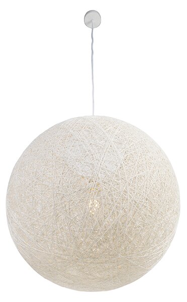 Rustykalna lampa wisząca biała 60 cm - Corda
