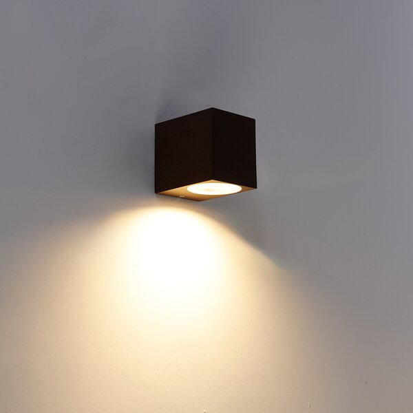 Industrialna lampa ścienna rdzawo-brązowa IP44 - Baleno