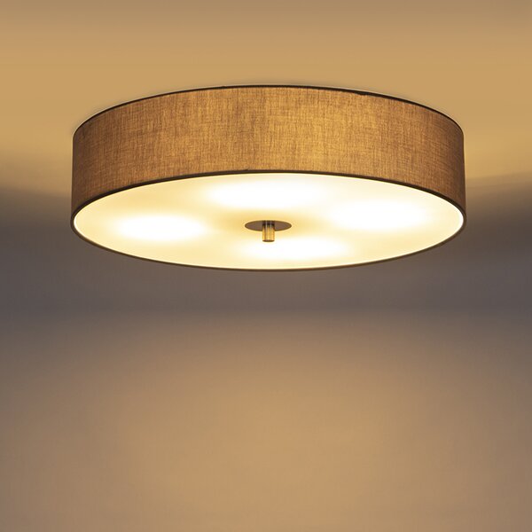 Rustykalna lampa sufitowa szara 50 cm - Drum