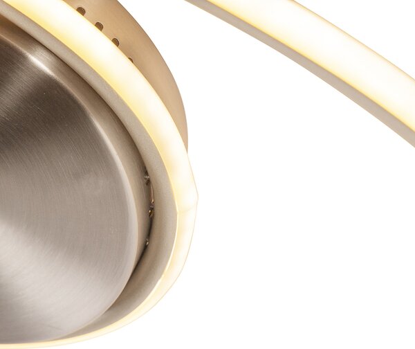 Designerska lampa sufitowa ze stali z wbudowanymi diodami LED, 3-stopniowy ściemniacz - Rowan