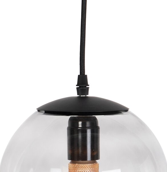 Nowoczesna lampa wisząca szara 20 cm - Pallon
