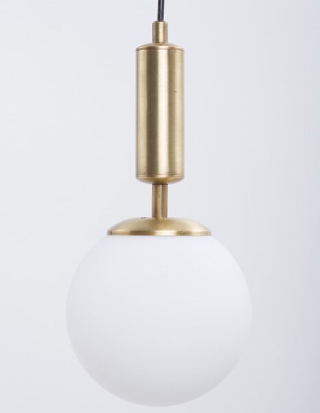 Lampa wisząca w biało-złotym kolorze ze szklanym kloszem ø 15 cm Monera – Squid Lighting