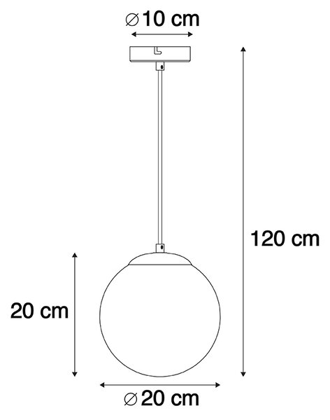 Lampa wisząca w stylu art deco mosiądz z różowym szkłem 20 cm - Pallon