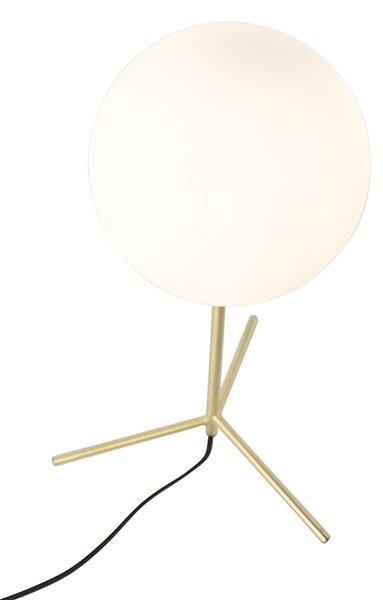 Lampa stołowa w stylu art deco mosiądz z opalizującym szkłem 45,5 cm - Pallon