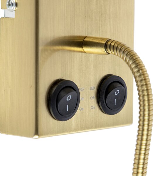 Lampa ścienna w stylu art deco czarna z czarnym bawełnianym abażurem - Stacca
