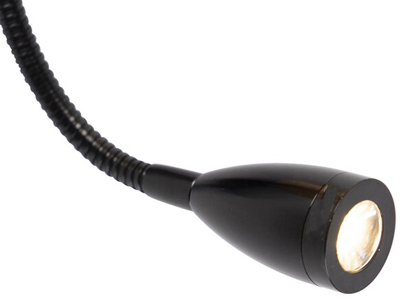 Lampa ścienna w stylu art deco czarna z abażurem z weluru - Stacca