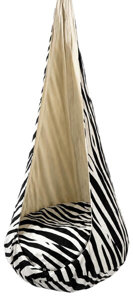 Hanging chair for children XXL, zebra pattern – Kokonowa hutawka i fotel wiszcy dla dzieci