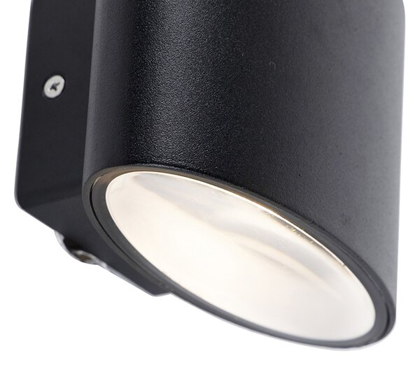Nowoczesna lampa ścienna zewnętrzna czarna z wbudowanym LED IP44 - Ovum