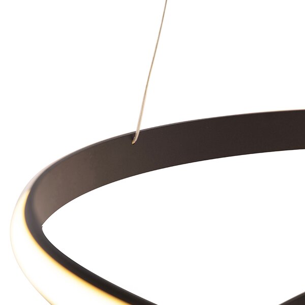 Nowoczesna lampa wisząca czarna 74 cm z LED - Rowan